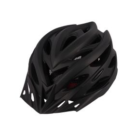 Bicycle Helmet Head Cap Integrated Mountain Road Bike Bicycle Light (Option: Black-One size)