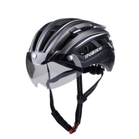 Mountain Road Bike Helmet Outdoor Riding (Option: Black Silver-One size)