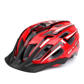 Mountain bike hat cycling equipment (Color: Red)