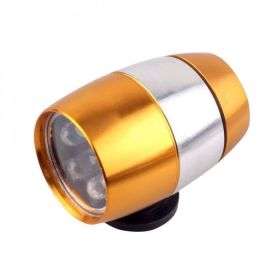 Aluminum Alloy Bicycle Front Light Tail Light (Color: Gold)