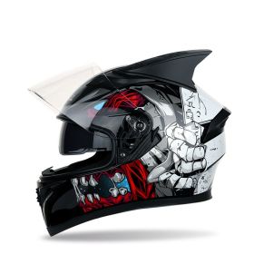 Four seasons corner motorcycle racing helmet (Option: White-L)