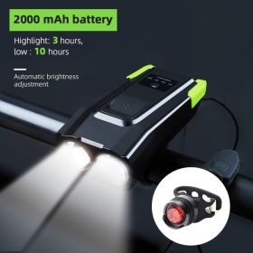 Bicycle lights (Option: Green-2000mah wiht light)