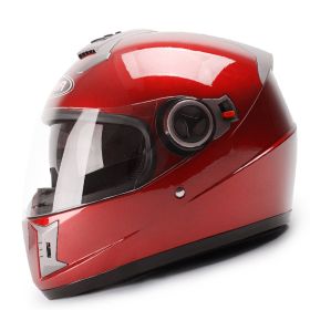 Mustang winter warm locomotive electric car helmet (Color: Red)