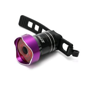 Usb Rechargeable Bicycle Tail Light Sensor Light (Color: Purple)