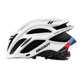 One-Piece Bicycle Helmet Men's And Women's Equipment Accessories (Option: White-52-62cm)