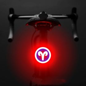 Bicycle Intelligent Auto Brake Sensor Light Waterproof LED Rechargeable Bicycle Tail Light Bike Accessories Bike Light Mount (Option: A)