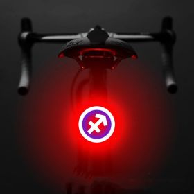 Bicycle Intelligent Auto Brake Sensor Light Waterproof LED Rechargeable Bicycle Tail Light Bike Accessories Bike Light Mount (Option: H)