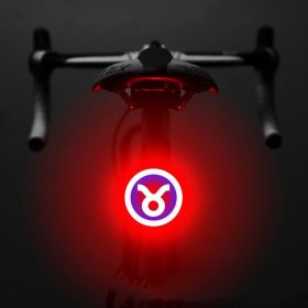 Bicycle Intelligent Auto Brake Sensor Light Waterproof LED Rechargeable Bicycle Tail Light Bike Accessories Bike Light Mount (Option: B)