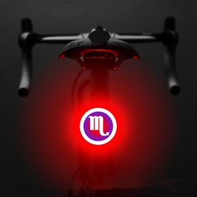 Bicycle Intelligent Auto Brake Sensor Light Waterproof LED Rechargeable Bicycle Tail Light Bike Accessories Bike Light Mount (Option: D)