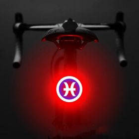 Bicycle Intelligent Auto Brake Sensor Light Waterproof LED Rechargeable Bicycle Tail Light Bike Accessories Bike Light Mount (Option: J)