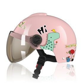 Children's Cartoon Electric Battery Car Helmet (Option: C)