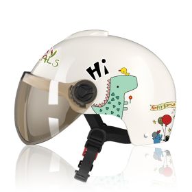 Children's Cartoon Electric Battery Car Helmet (Option: A)