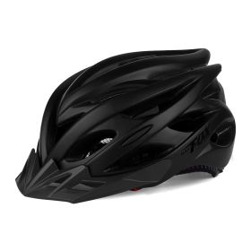 KINGBIKE Bicycle Cycling Helmets MTB Cycling Helmet Ultralight In-mold With Visor Titanium Breathable Road Mountain Bike Helmet (Color: Black)