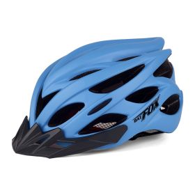 KINGBIKE Bicycle Cycling Helmets MTB Cycling Helmet Ultralight In-mold With Visor Titanium Breathable Road Mountain Bike Helmet (Color: Blue)