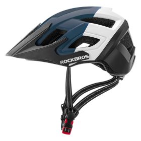 Men's And Women's Cycling Helmets Bicycle Helmets (Option: Blue and white-One size)