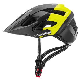 Men's And Women's Cycling Helmets Bicycle Helmets (Option: Black and yellow-One size)