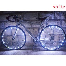 Bicycle Riding Spoke Wheel With Colorful Lights (Color: White)