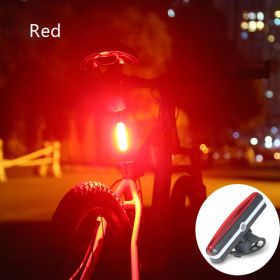 USB Rechargeable Bicycle Riding COB Tail Light Mountain Bike Bicycle LED Safety Warning Light Flashing Rear Light (Option: Red-USB)