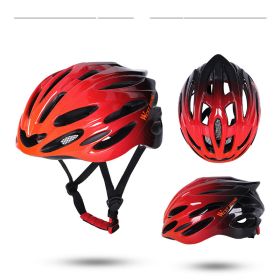 One-piece Helmet Riding Equipment  Bicycle gradient helmet (Color: Red)