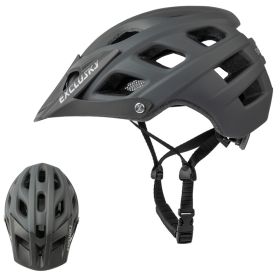 Outdoor MTB Bicycle Helmet In-mold Road Mountain Bike Helmet (Option: Matte grey-One size)