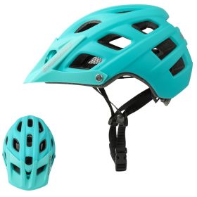 Outdoor MTB Bicycle Helmet In-mold Road Mountain Bike Helmet (Option: Frosted Lake Blue-One size)