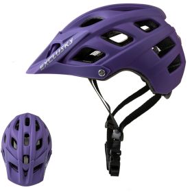 Outdoor MTB Bicycle Helmet In-mold Road Mountain Bike Helmet (Option: Purple-One size)