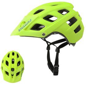 Outdoor MTB Bicycle Helmet In-mold Road Mountain Bike Helmet (Option: Matte green-One size)