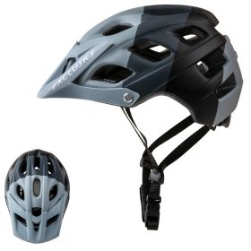 Outdoor MTB Bicycle Helmet In-mold Road Mountain Bike Helmet (Option: Matte black and white grey-One size)