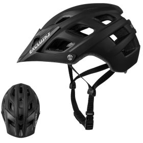 Outdoor MTB Bicycle Helmet In-mold Road Mountain Bike Helmet (Option: Matte Black-One size)