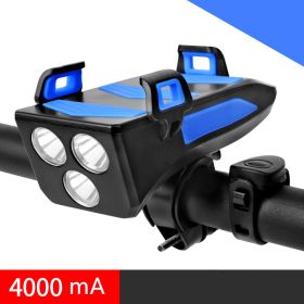 Multifunctional bicycle headlight (Option: Blue-4000mA)