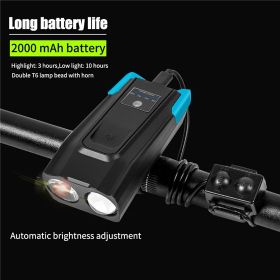 Bicycle light headlight (Option: Blue-2000mAH)