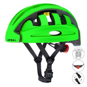 Electric scooter balance bike folding riding helmet (Color: GReen)