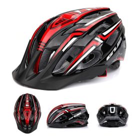 Helmet With Taillight USB Charging Helmet (Option: Bright black-One Size)