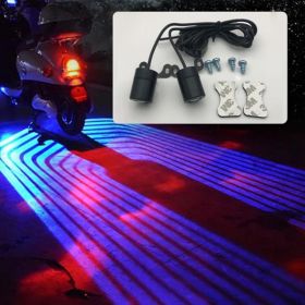 Electric Car Carpet Lamp Wing Projection Lamp (Color: Blue)