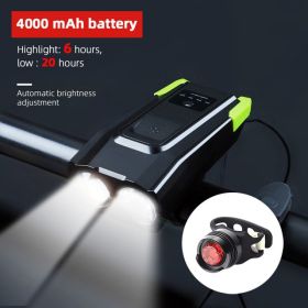 Bicycle lights (Option: Green-4000mah with light)