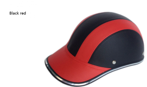 Motorcycle adult helmet (Option: Black red-Front logo)