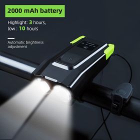 Bicycle lights (Option: Green-2000mah)