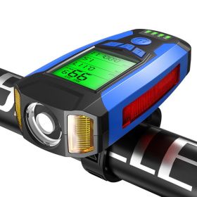 Bicycle headlight wireless code meter (Color: Blue)