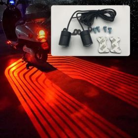 Electric Car Carpet Lamp Wing Projection Lamp (Color: Red)