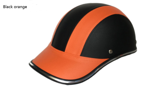 Motorcycle adult helmet (Option: Black orange-Back logo)