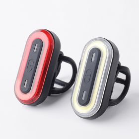 Cycle Tail Light Bike Rear Lamp USB Charge (Option: Set)