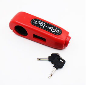 Caps Motorcycle and Scooter Security Lock (Color: Red)