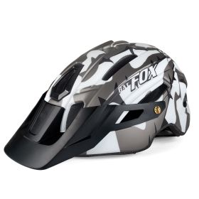 Manta Raccoon Bicycle Mountain Bike Integrated Riding Helmet (Option: White-One size)