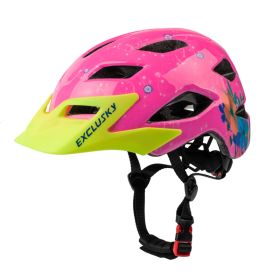 Children's Bicycle Riding Helmet Skateboard Boys And Girls Skating Skateboard Helmets (Color: Pink)