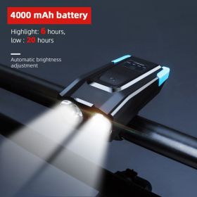 Bicycle lights (Option: Blue-4000mAH)