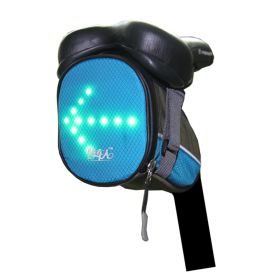 Bicycle wireless remote control LED luminous warning light (Color: Blue)