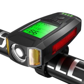 Bicycle headlight wireless code meter (Color: Black)