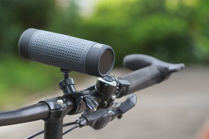 Mini Bicycle Outdoor Bluetooth Speaker Card Radio Flashlight Stereo Handsfree Call Loudspeaker (Option: Grey-Usb)