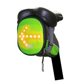 Bicycle wireless remote control LED luminous warning light (Color: GReen)