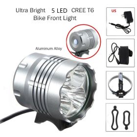 LED Mountain Bike Headlight 5T6 Bicycle Light (Option: 5T6 4 USA)